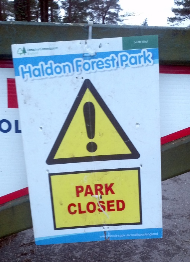 The entrance to Haldon Forest Park on February 24th 2014