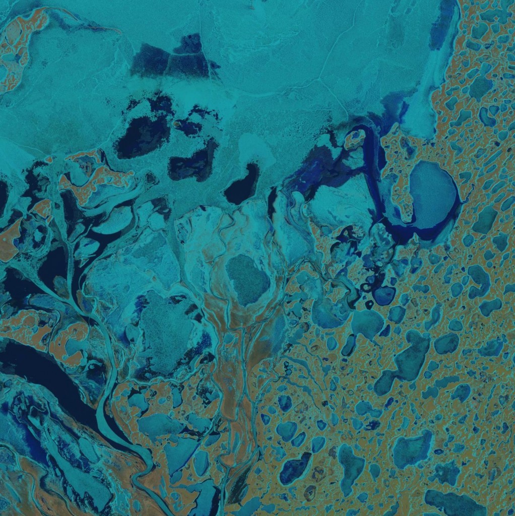 A Landsat 8 image of the Mackenzie Delta on May 13th 2015