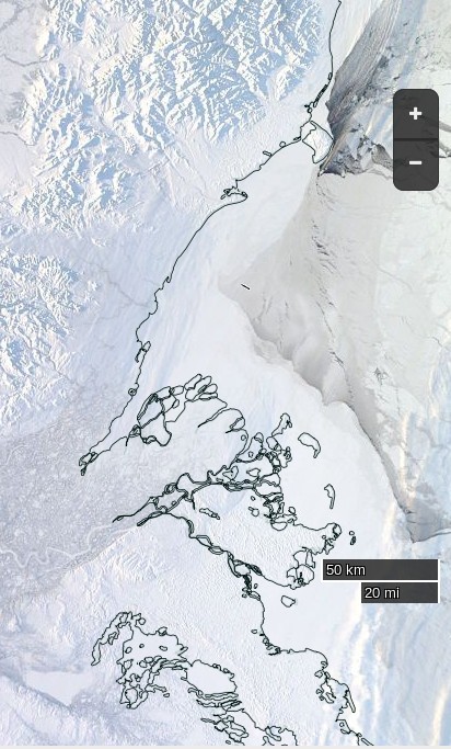 NASA Worldview “true-color” image of the Beaufort Sea on February 4th 2016, 
