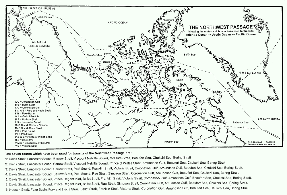 The Northwest Passage In 2020 The Great White Con   NW Passage Map 