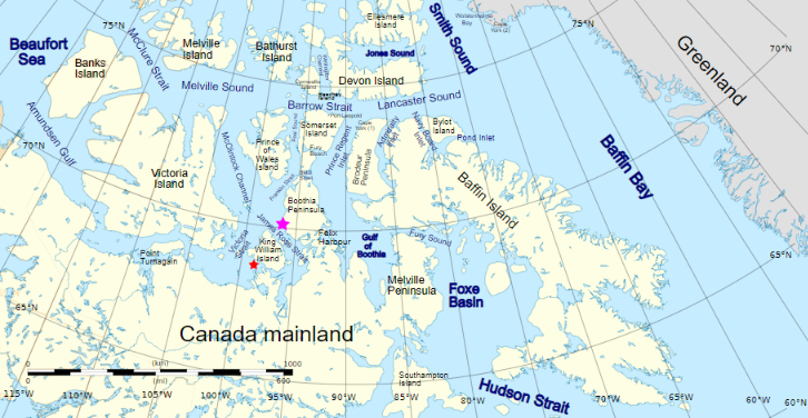 1. Map of Victoria Island in the Canadian Arctic Archipelago showing