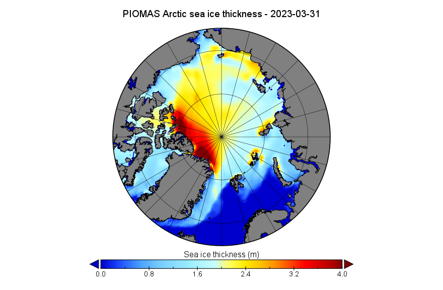 PIOMAS Thickness On 2023 03 31 1 