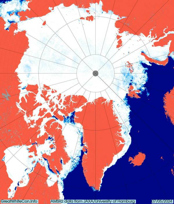 AMSR2 Arctic sea ice concentration from the University of Hamburg